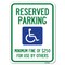 Signmission Reserved Parking Minimum Fine of $250 for Use by Others Heavy-Gauge Aluminum Parking, A-1824-23064 A-1824-23064 - alternate 1